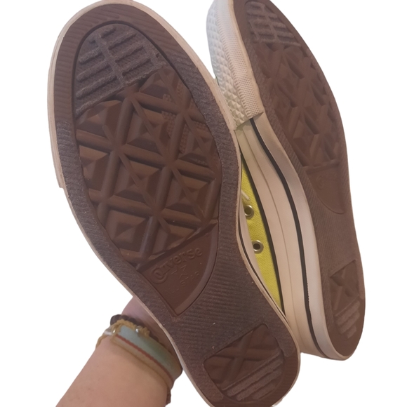 Converse Low Top Light Neon Yellow Lemonade Sneakers - Picture 12 of 12